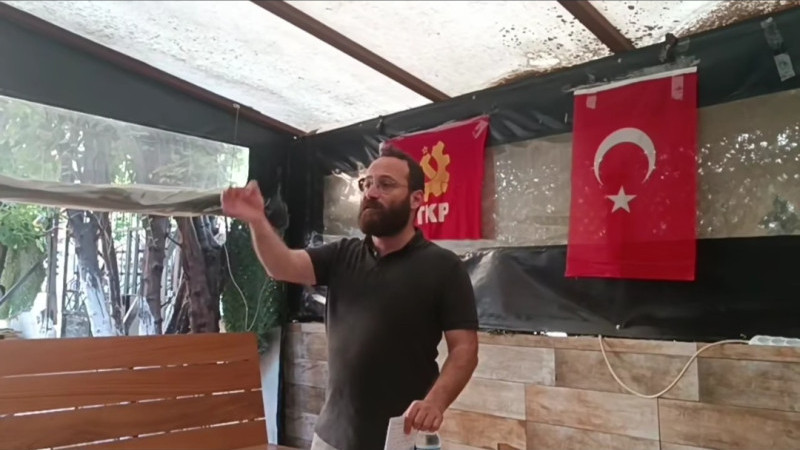 TKP Alaçam'da'' Türkiye NATO'dan çıkmalıdır'' konulu söyleşi düzenledi.